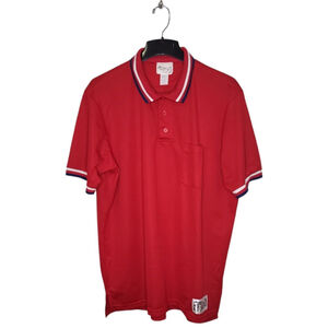Vintage Honig's Whistle Stop Men's Shirt Size XXL Polo Umpire Red Made in USA